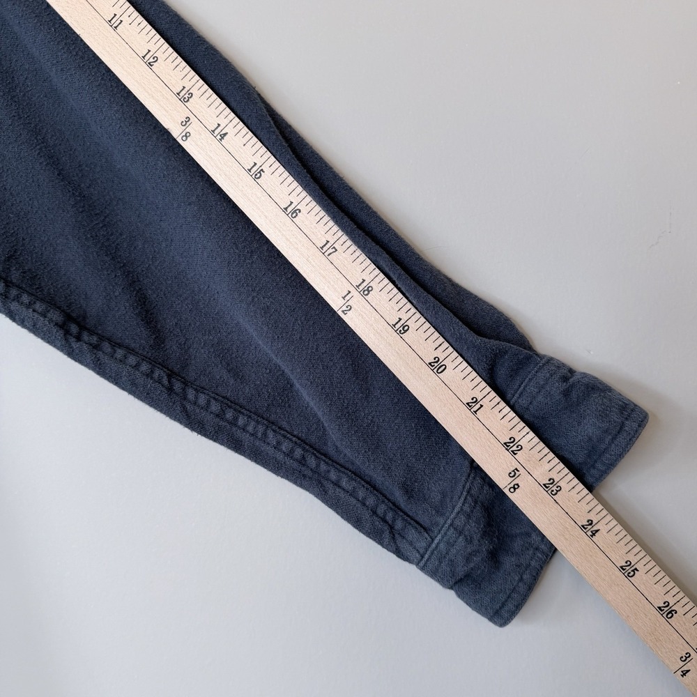 Vtg L.L Bean Navy Blue Chamois Heavy Cotton Flannel Work Casual Shirt Mens SZ-L - Picture 5 of 11